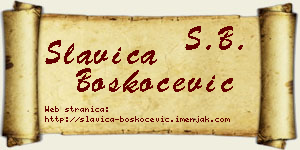 Slavica Boškoćević vizit kartica